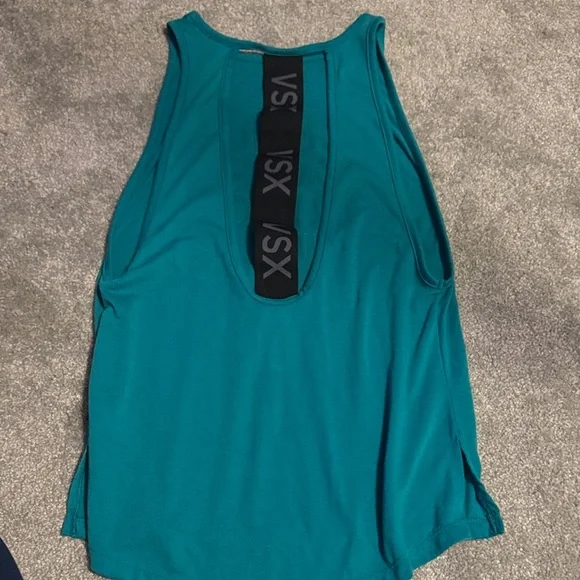 VSX Teal Sleeveless Top with Black Detail - Picture 2 of 3
